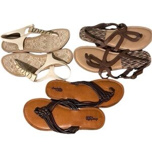 Sandals 3 Pairs Womens Size 9 Bundle